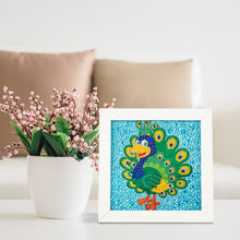 Load image into Gallery viewer, Diamond Painting - Full Crystal - Cartoon peacock (18*18CM)