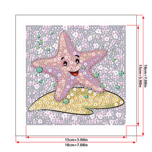 Load image into Gallery viewer, Diamond Painting - Full Crystal - Cartoon starfish (18*18CM)
