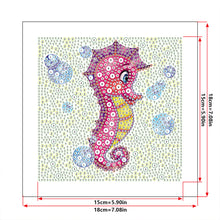 Load image into Gallery viewer, Diamond Painting - Full Crystal - Cartoon seahorse (18*18CM)
