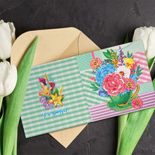 Load image into Gallery viewer, 12pcs DIY Diamond Painting Greeting Cards Mosaic Birthday Postcard