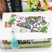Load image into Gallery viewer, 2x Butterfly Diamond Painting Bookmark DIY Special Shaped Tassel