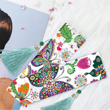 Load image into Gallery viewer, 2x Butterfly Diamond Painting Bookmark DIY Special Shaped Tassel