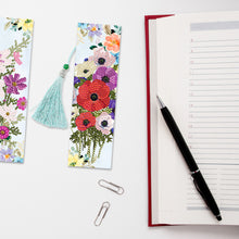 Load image into Gallery viewer, 2x Flower Diamond Painting Bookmark DIY Special Shaped Drill Tassel