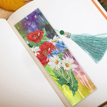 Load image into Gallery viewer, 2x Flower Diamond Painting Bookmark DIY Special Shaped Drill Tassel