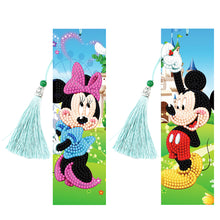 Load image into Gallery viewer, 2x Mouse Diamond Painting Bookmark DIY Special Shaped Drill Tassel