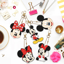 Load image into Gallery viewer, 5x DIY Full Special-shaped Diamond Painting Keychain Cartoon Mouse