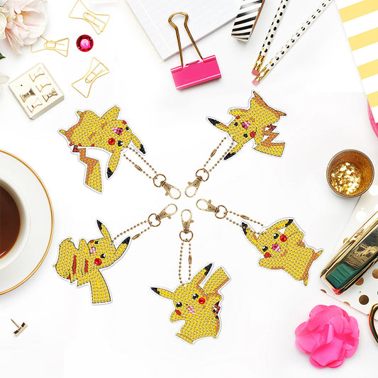 5x DIY Full Special-shaped Diamond Painting Keychain Cartoon Animal
