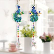 Load image into Gallery viewer, DIY Special Shaped Crystal Peafowl Diamond Painting Kit Pendant