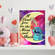 Load image into Gallery viewer, Diamond Painting - Full Round - Stitch on the moon (30*40CM)