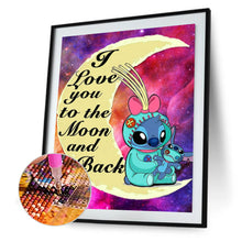 Load image into Gallery viewer, Diamond Painting - Full Round - Stitch on the moon (30*40CM)