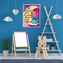 Load image into Gallery viewer, Diamond Painting - Full Round - Stitch on the moon (30*40CM)