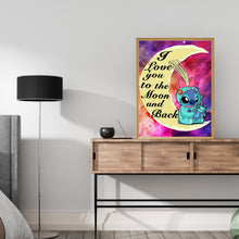 Load image into Gallery viewer, Diamond Painting - Full Round - Stitch on the moon (30*40CM)
