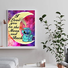 Load image into Gallery viewer, Diamond Painting - Full Round - Stitch on the moon (30*40CM)
