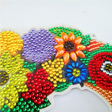 Load image into Gallery viewer, 5D DIY Dot Drill Diamond Painting Flower Wreath Kit with Chain Art Pendant