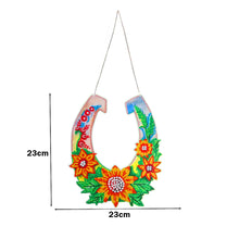Load image into Gallery viewer, 5D DIY Dot Drill Diamond Painting Flower Wreath Kit with Chain Art Pendant