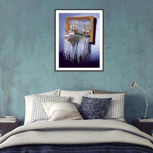 Diamond Painting - Full Special Shaped - Waterfall in the picture (30*40CM)