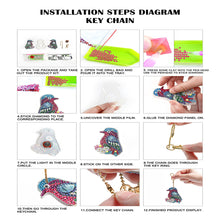 Load image into Gallery viewer, 2pcs DIY Full Special Shape Diamond Painting Keychain Bag Pendant Decor Kit