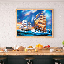 Load image into Gallery viewer, Diamond Painting - Full Round - Sailing ship at sea (40*30CM)