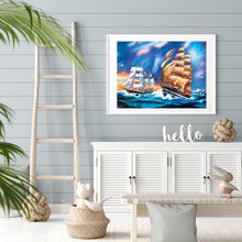 Load image into Gallery viewer, Diamond Painting - Full Round - Sailing ship at sea (40*30CM)