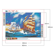 Load image into Gallery viewer, Diamond Painting - Full Round - Sailing ship at sea (40*30CM)