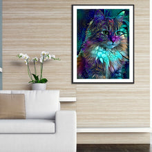Load image into Gallery viewer, Diamond Painting - Full Round - Blue cat (30*40CM)