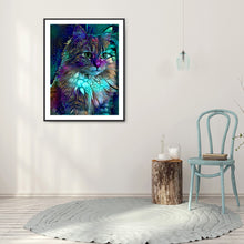 Load image into Gallery viewer, Diamond Painting - Full Round - Blue cat (30*40CM)