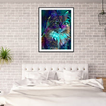 Load image into Gallery viewer, Diamond Painting - Full Round - Blue cat (30*40CM)