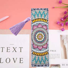 Load image into Gallery viewer, DIY Mandala Diamond Painting Bookmark Special Shaped Tassel Craft