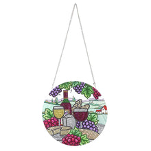 Load image into Gallery viewer, 5D DIY Special Shaped Diamond Painting Pendant Rhinestone Round Charm