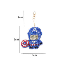 Load image into Gallery viewer, 5pcs Mosaic Diamond Painting Keychain 5D DIY Rhinestone Keyring Kit