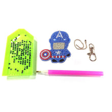 Load image into Gallery viewer, 5pcs Mosaic Diamond Painting Keychain 5D DIY Rhinestone Keyring Kit