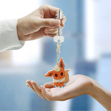 Load image into Gallery viewer, 5pcs Mosaic Diamond Painting Keychain 5D DIY Rhinestone Keyring Kit