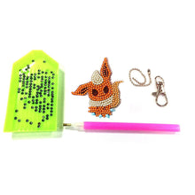 Load image into Gallery viewer, 5pcs Mosaic Diamond Painting Keychain 5D DIY Rhinestone Keyring Kit