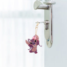 Load image into Gallery viewer, 4pcs Mosaic Diamond Painting Keychain 5D DIY Rhinestone Keyring Kit