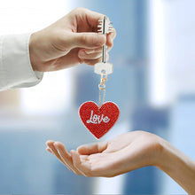 Load image into Gallery viewer, 5pcs Mosaic Diamond Painting Keychain 5D DIY Rhinestone Keyring Kit
