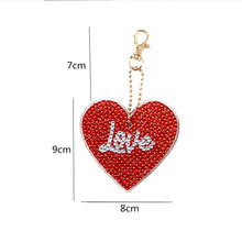 Load image into Gallery viewer, 5pcs Mosaic Diamond Painting Keychain 5D DIY Rhinestone Keyring Kit
