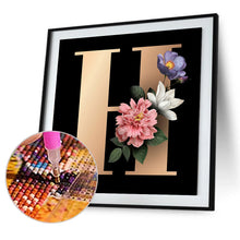 Load image into Gallery viewer, Diamond Painting - Full Round - English letter H (30*30CM)