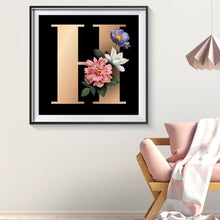 Load image into Gallery viewer, Diamond Painting - Full Round - English letter H (30*30CM)
