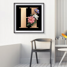 Load image into Gallery viewer, Diamond Painting - Full Round - English letter H (30*30CM)