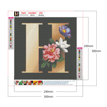 Load image into Gallery viewer, Diamond Painting - Full Round - English letter H (30*30CM)