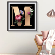 Load image into Gallery viewer, Diamond Painting - Full Round - English letter M (30*30CM)