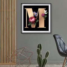 Load image into Gallery viewer, Diamond Painting - Full Round - English letter M (30*30CM)