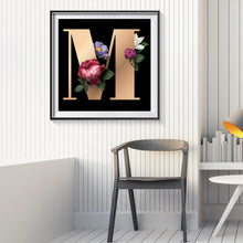 Load image into Gallery viewer, Diamond Painting - Full Round - English letter M (30*30CM)