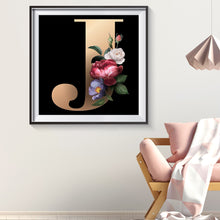 Load image into Gallery viewer, Diamond Painting - Full Round - English letter J (30*30CM)
