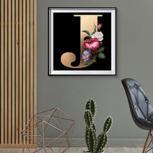 Load image into Gallery viewer, Diamond Painting - Full Round - English letter J (30*30CM)