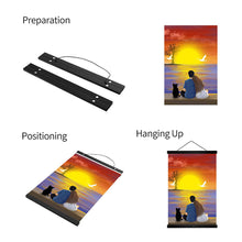 Load image into Gallery viewer, Magnetic Poster Hanger DIY Painting Photo Frame Teak Wooden Art  508mm