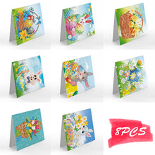 Load image into Gallery viewer, 8pcs Diamond Painting Greeting Festival Cards Special-shaped Drill