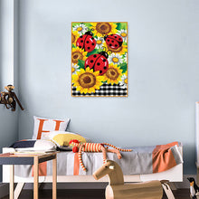 Load image into Gallery viewer, Diamond Painting - Full Round - Sunflower ladybug (30*40CM)