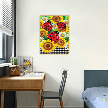 Load image into Gallery viewer, Diamond Painting - Full Round - Sunflower ladybug (30*40CM)