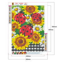 Load image into Gallery viewer, Diamond Painting - Full Round - Sunflower ladybug (30*40CM)